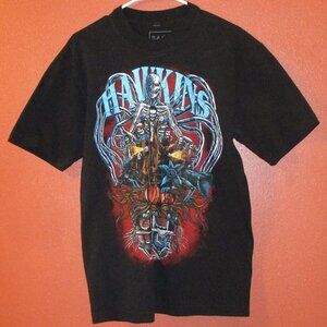 Hawkins Promotional Men Medium Black Blue Red Outdoors Travel Sana Shirt